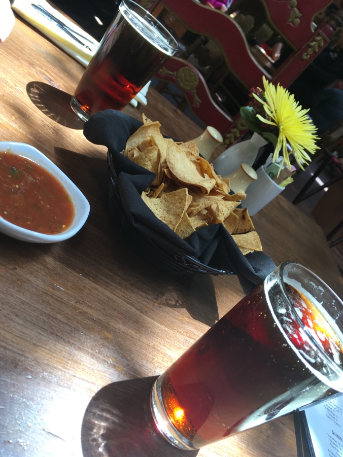 Chips and salsa, and beers - La Plazuela